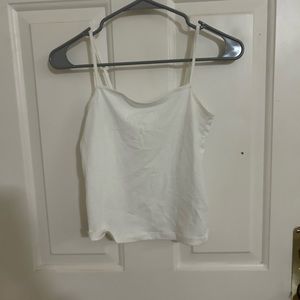 White tank crop top